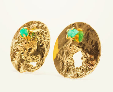 Topo Esmeralda círculo reticulado