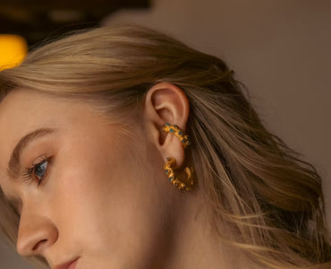 Earcuff nugget esmeralda fusión