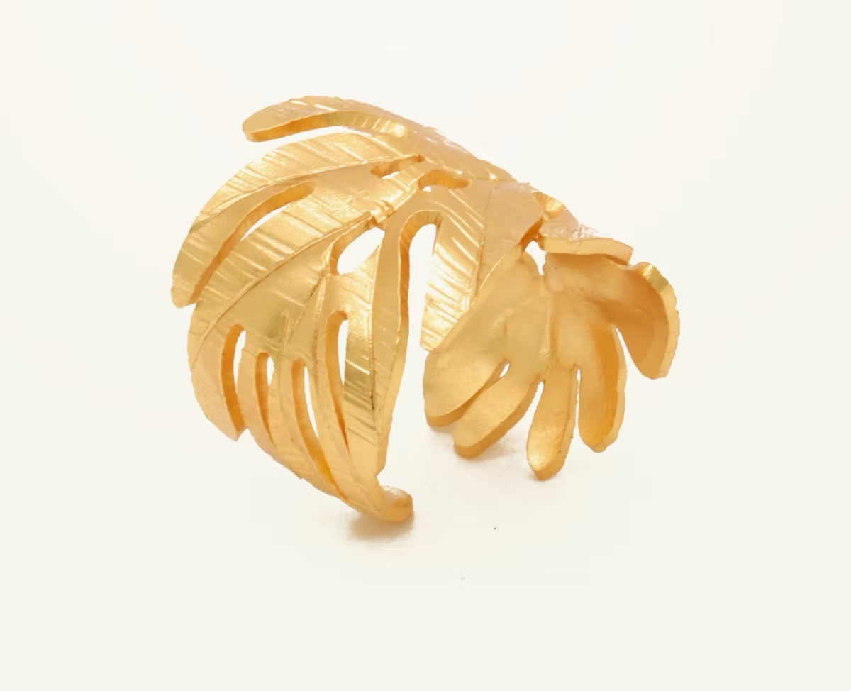 Anillo hoja de balazo argolla