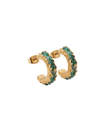 Mini Mosaic Hoop Earrings
