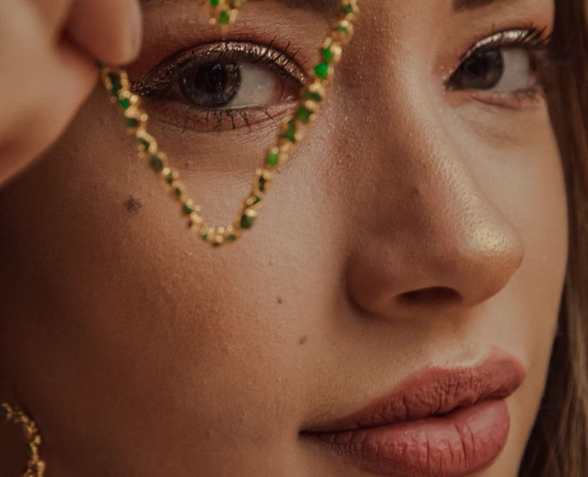 Large Emerald Heart Pendant Necklace - L'AMOUR Collection