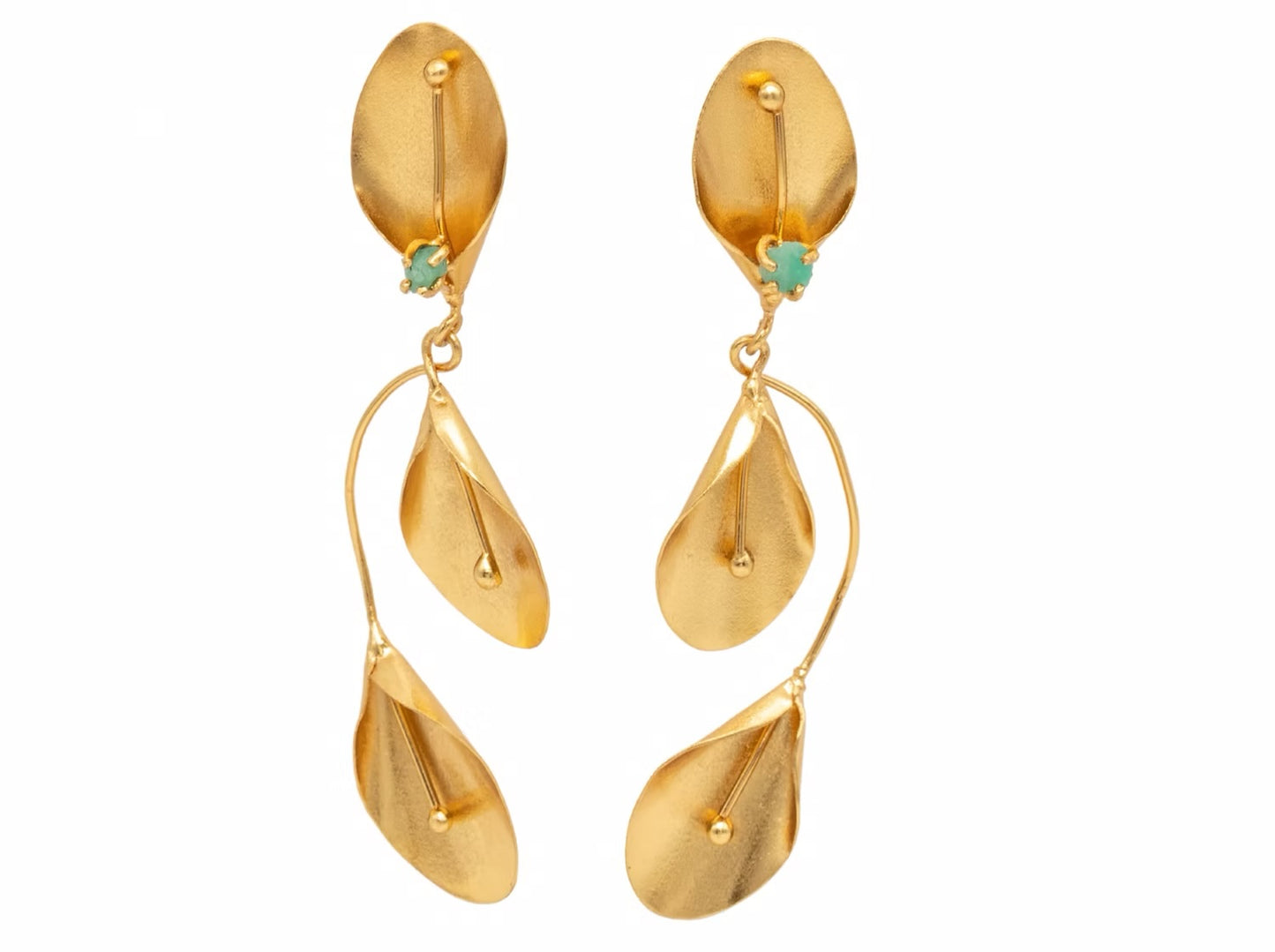 Emerald 3-cartridge earring