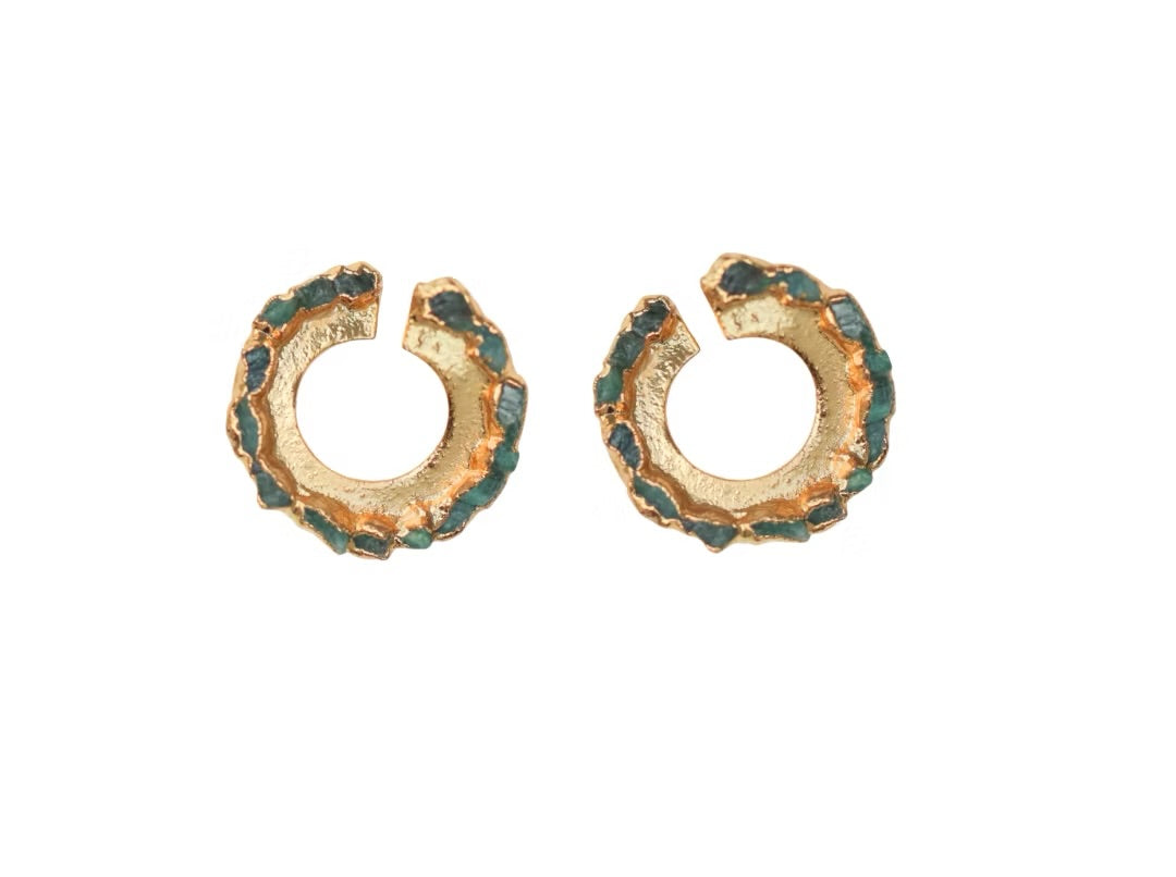 Topo Aro Tamaño Mediano Esmeralda