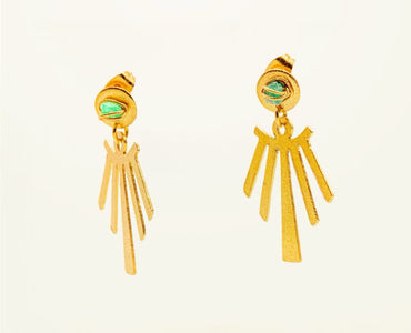 Modern Pre-Columbian Emerald Earring