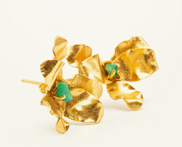 Topo Orquídea ondulada con Esmeralda