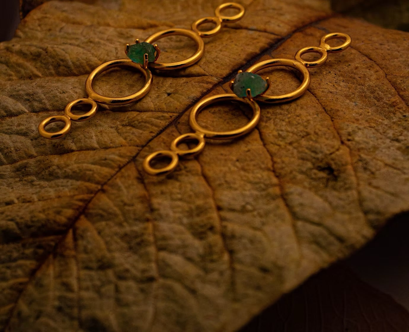 Topo 6 círculos degrade esmeralda