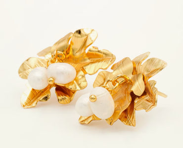 Topos Hoja doble y 2 perlas