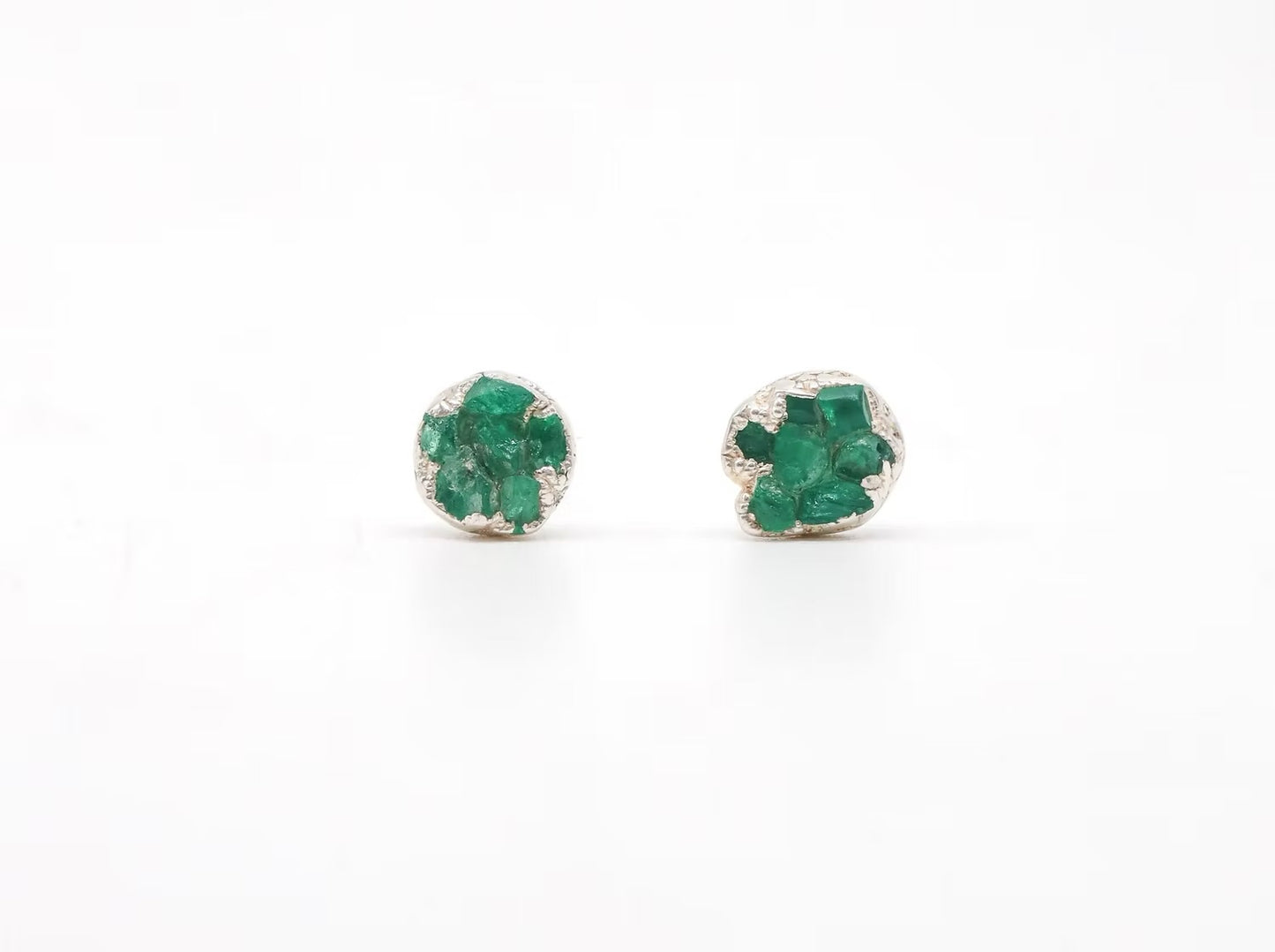 Mini topo basico mosaico Plata 925 Esmeralda