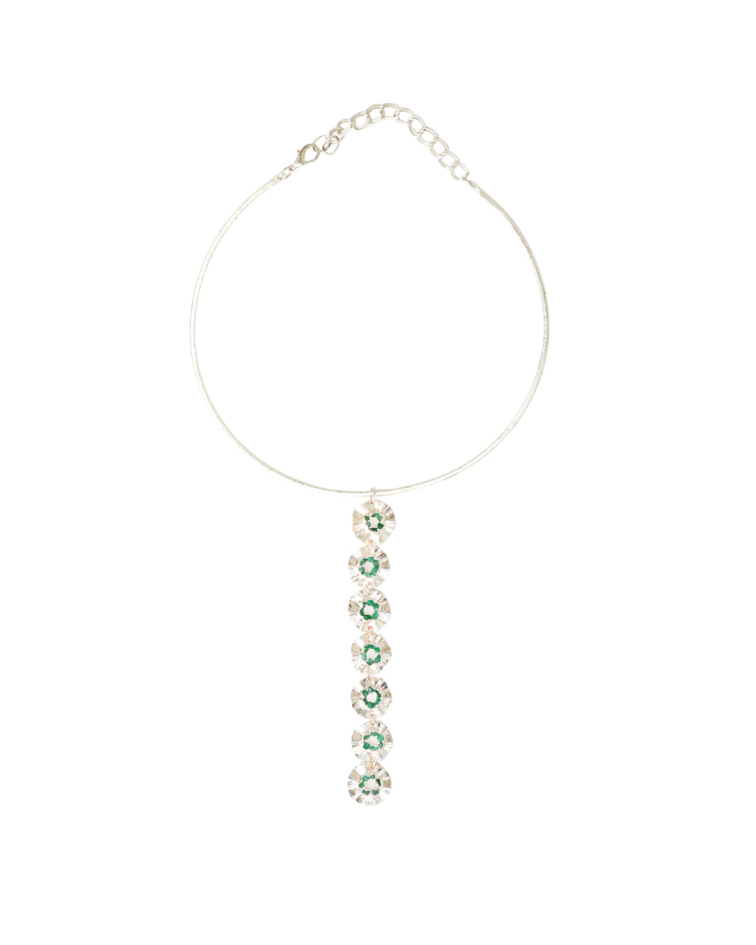 CHOKER & PENDANT PLATEADO - BOLEROS NIGHT