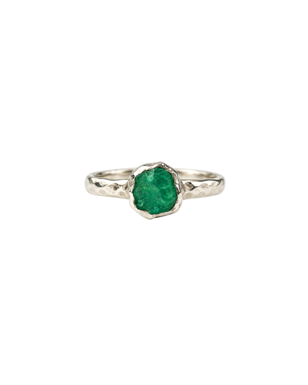 ANILLO BASICO PLATA 925 ESMERALDA FUSIÓN