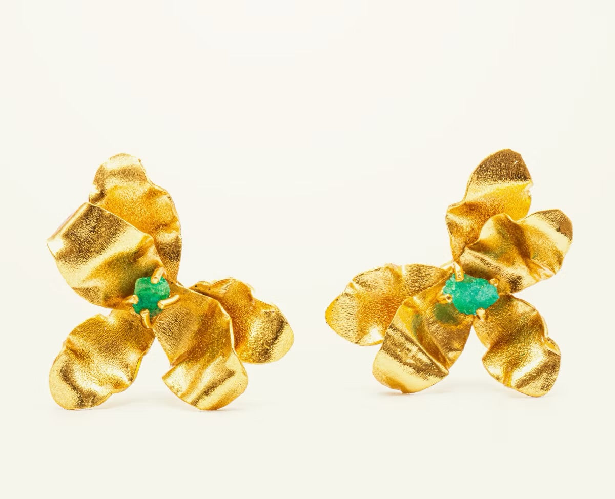 Topo Orquídea ondulada con Esmeralda