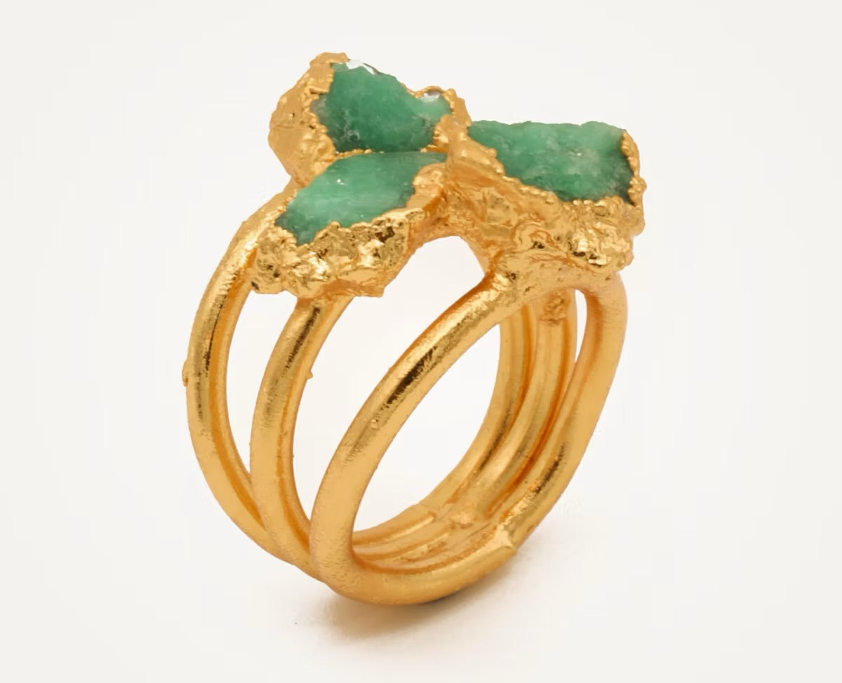 Anillo 3 Esmeraldas FUSIÓN