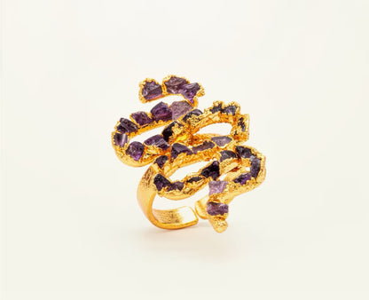 Anillo Serpiente Amatista- FUSIÓN Collection