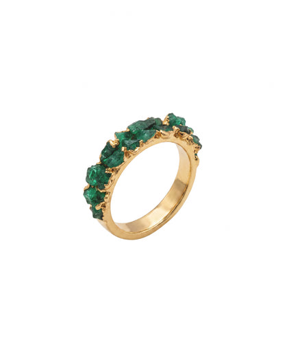 Emerald flat mosaic ring - FUSION