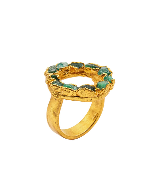 ANILLO CÍRCULO ESMERALDA FUSIÓN