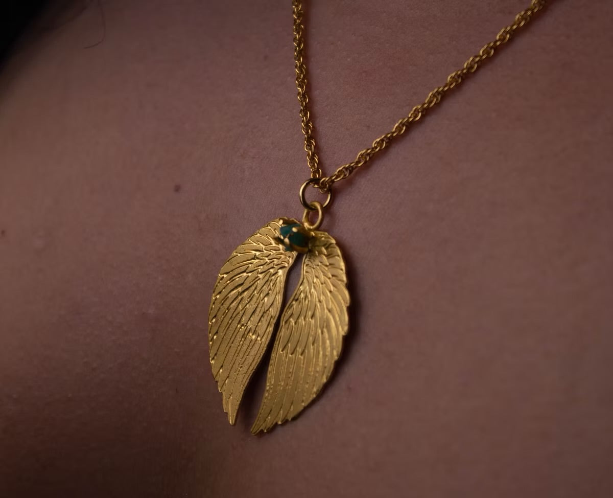 I said wings with emerald chain - CELESTIAL collection