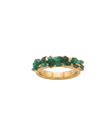 Anillo mosaico plano  esmeralda - FUSIÓN