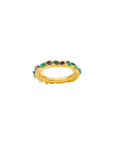 ANILLO SIN FIN MIX ESMERALDA Y AMATISTA FUSIÓN