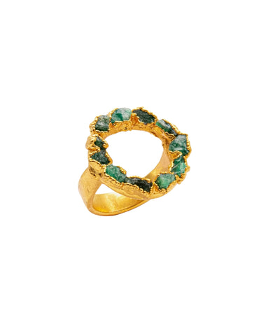 ANILLO CÍRCULO ESMERALDA FUSIÓN