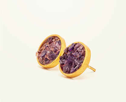 Topo Amethyst resin circle