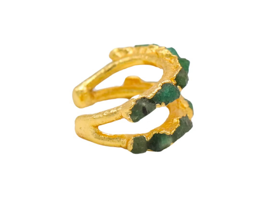 Emerald Double Line EarCuff - FUSION