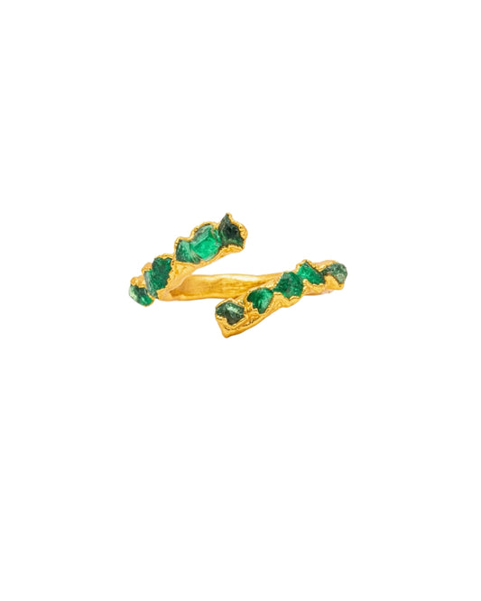 ANILLO ESPIRAL 10 ESMERALDAS FUSIÓN