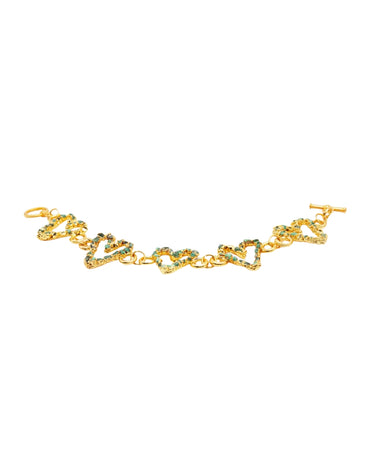 PULSERA CORAZONES ESMERALDAS L'AMOUR