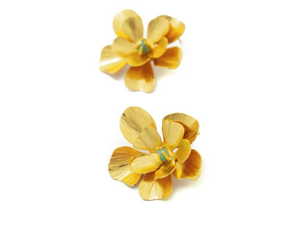 Topo doble flor 5 pétalos esmeralda