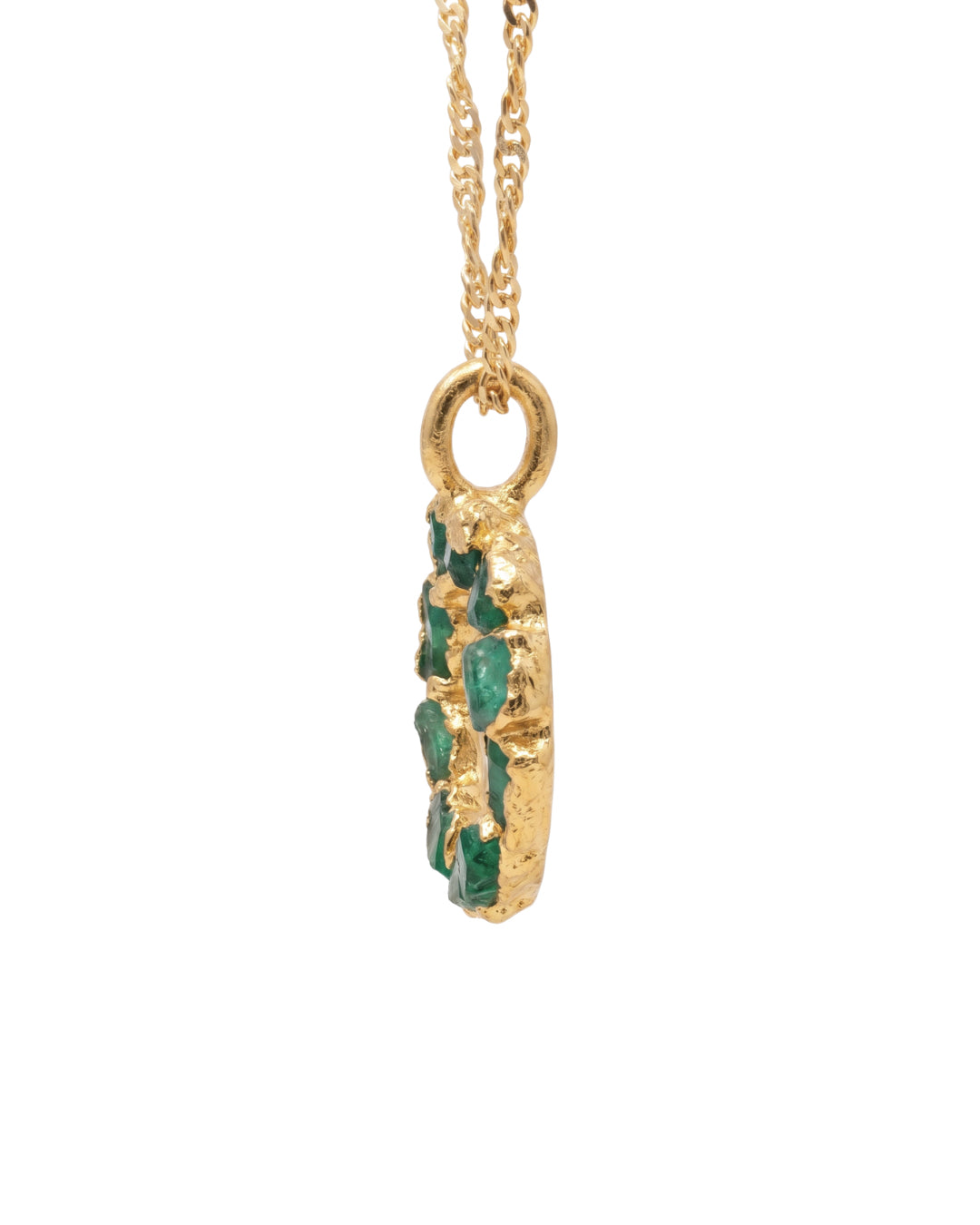 Dije corona con cadena pequeño esmeralda- FUSIÓN Collection