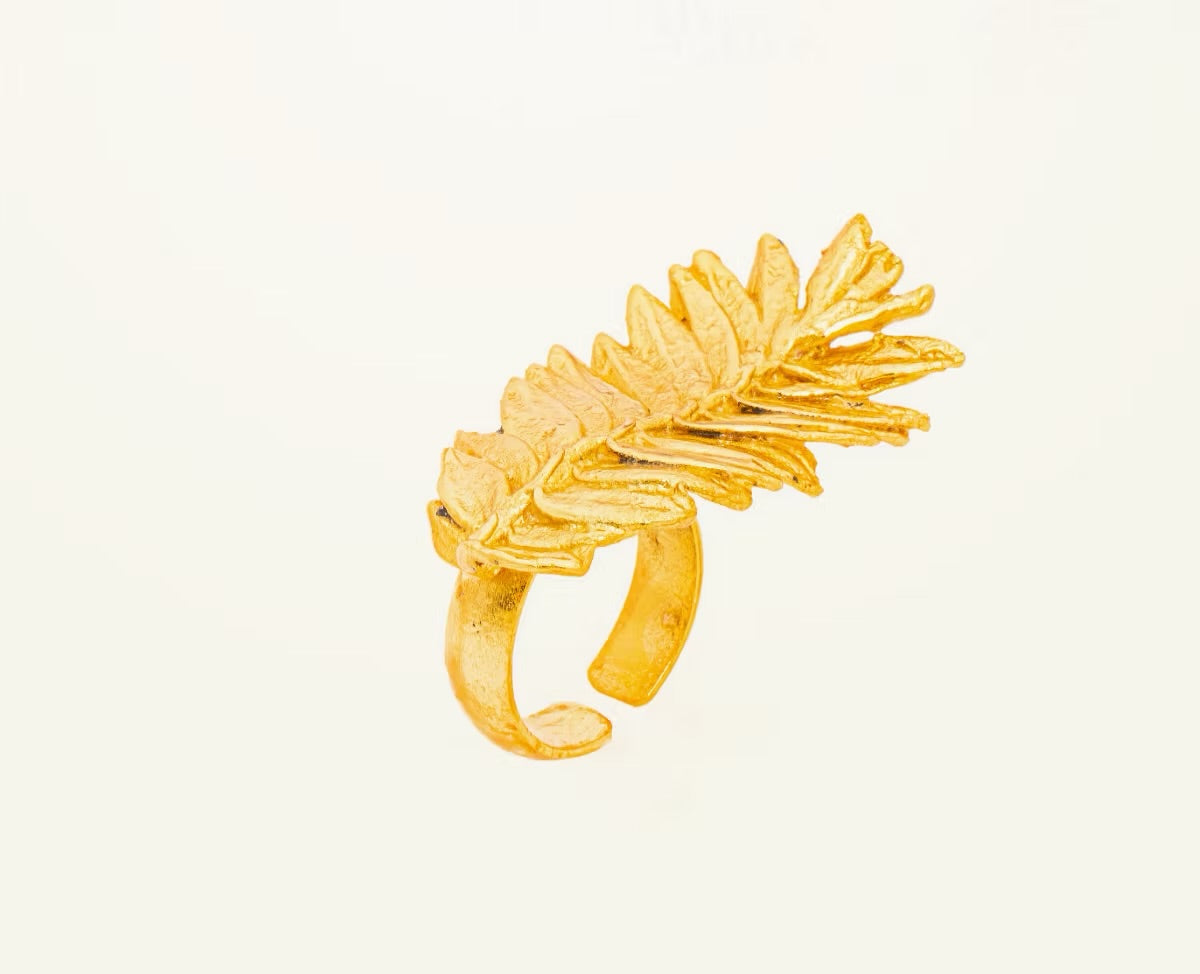 Rosemary Pine Leaf Ring - Naturaleza Viva Collection