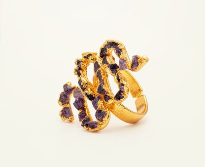 Anillo Serpiente Amatista- FUSIÓN Collection