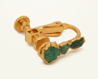 3 Emerald Screw-On Earcuff - FUSION Collection