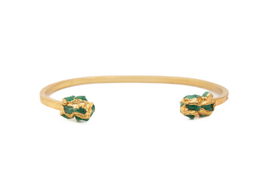 Brazalete nugget esmeraldas fusión