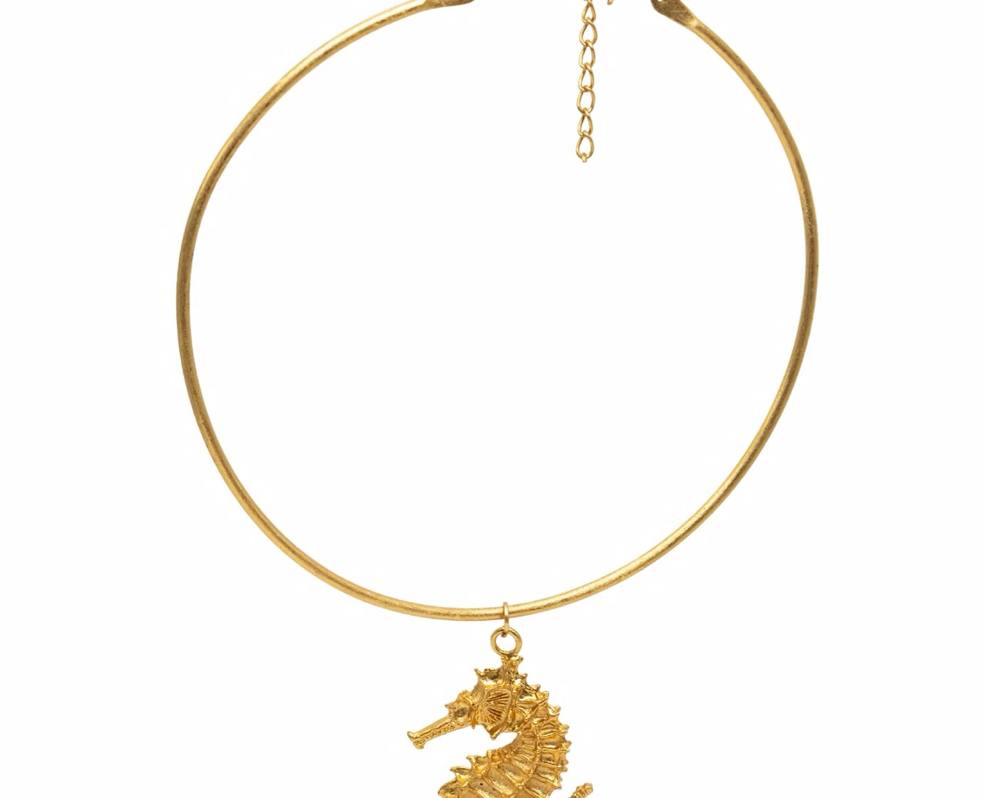 Choker con dije caballo de mar