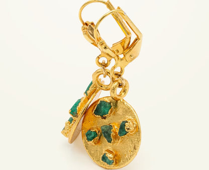 FUSION emerald mosaic earring