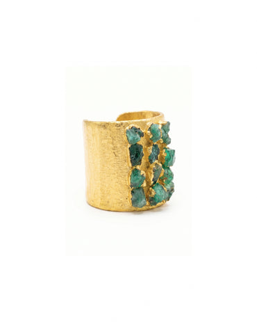 Anillo Mosaico Ancho 9 piedras Fusión