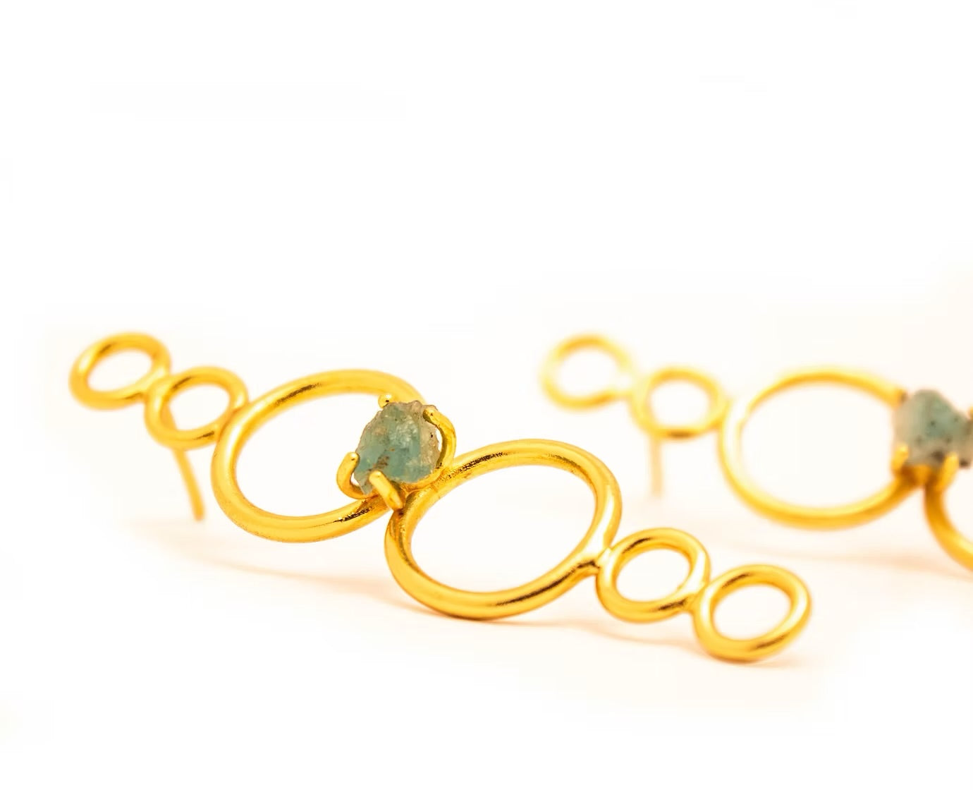 Topo 6 círculos degrade esmeralda