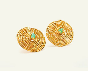 Topo círculo Espiral mediano Esmeralda - RAÍCES collection