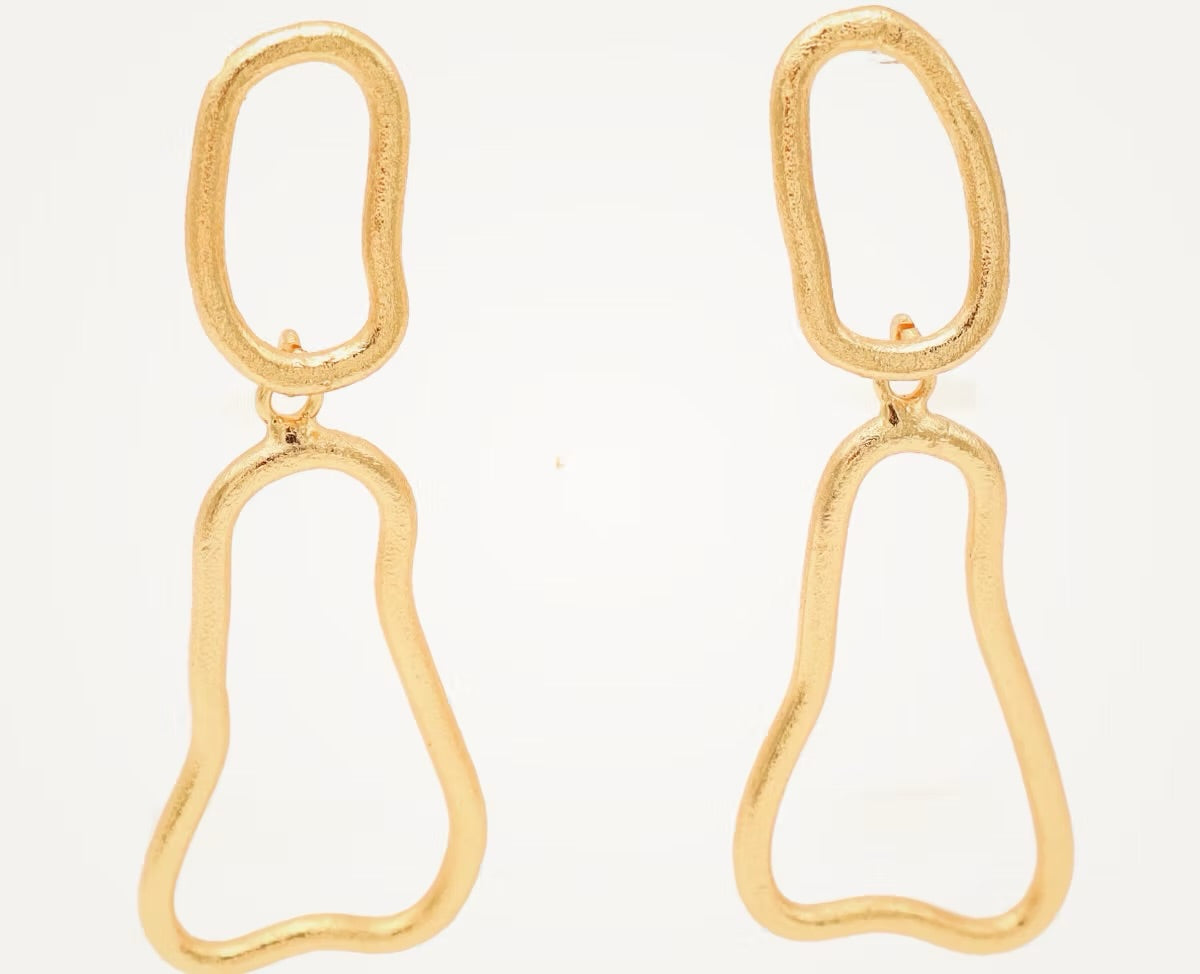 Double almond earring