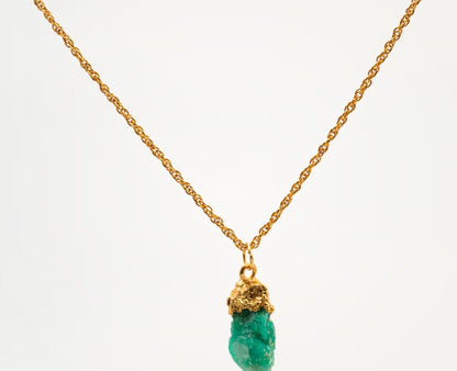 Pendant with large emerald chain - FUSION Collection
