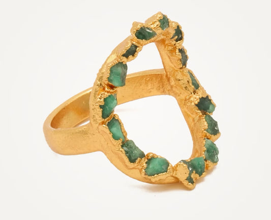 Anillo corona esmeraldas- FUSIÓN Collection