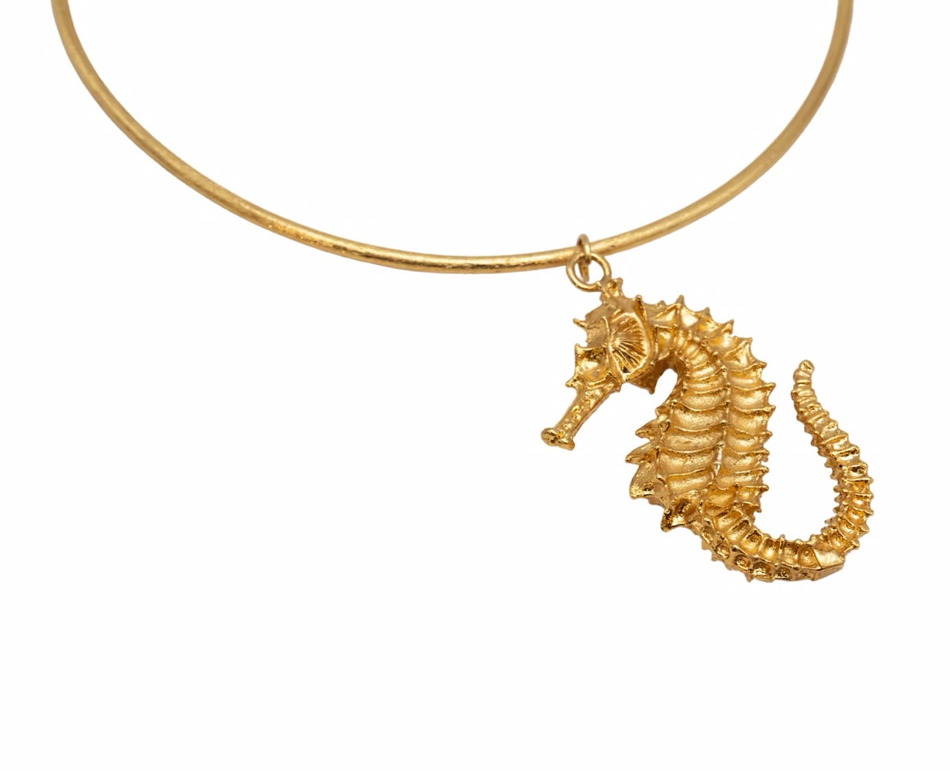 Choker con dije caballo de mar