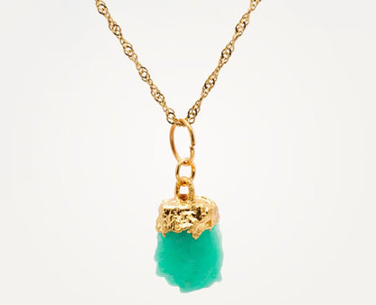 Dije pequeño con cadena esmeralda  - FUSIÓN Collection