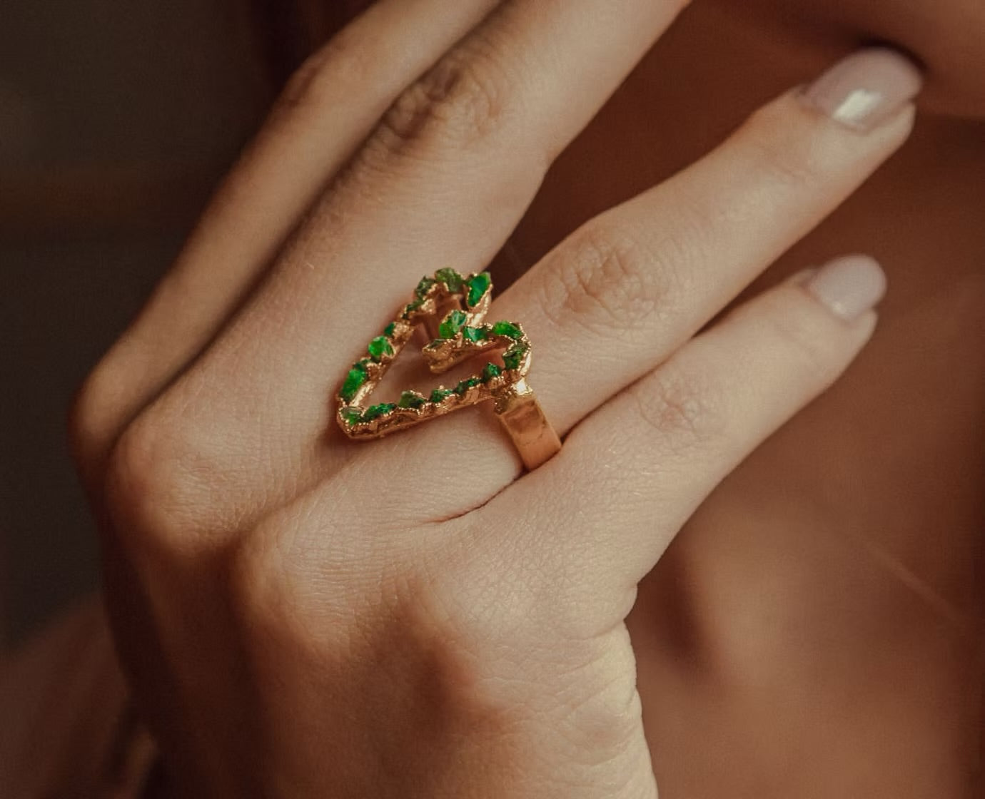 Emerald heart ring - L'AMOUR Collection
