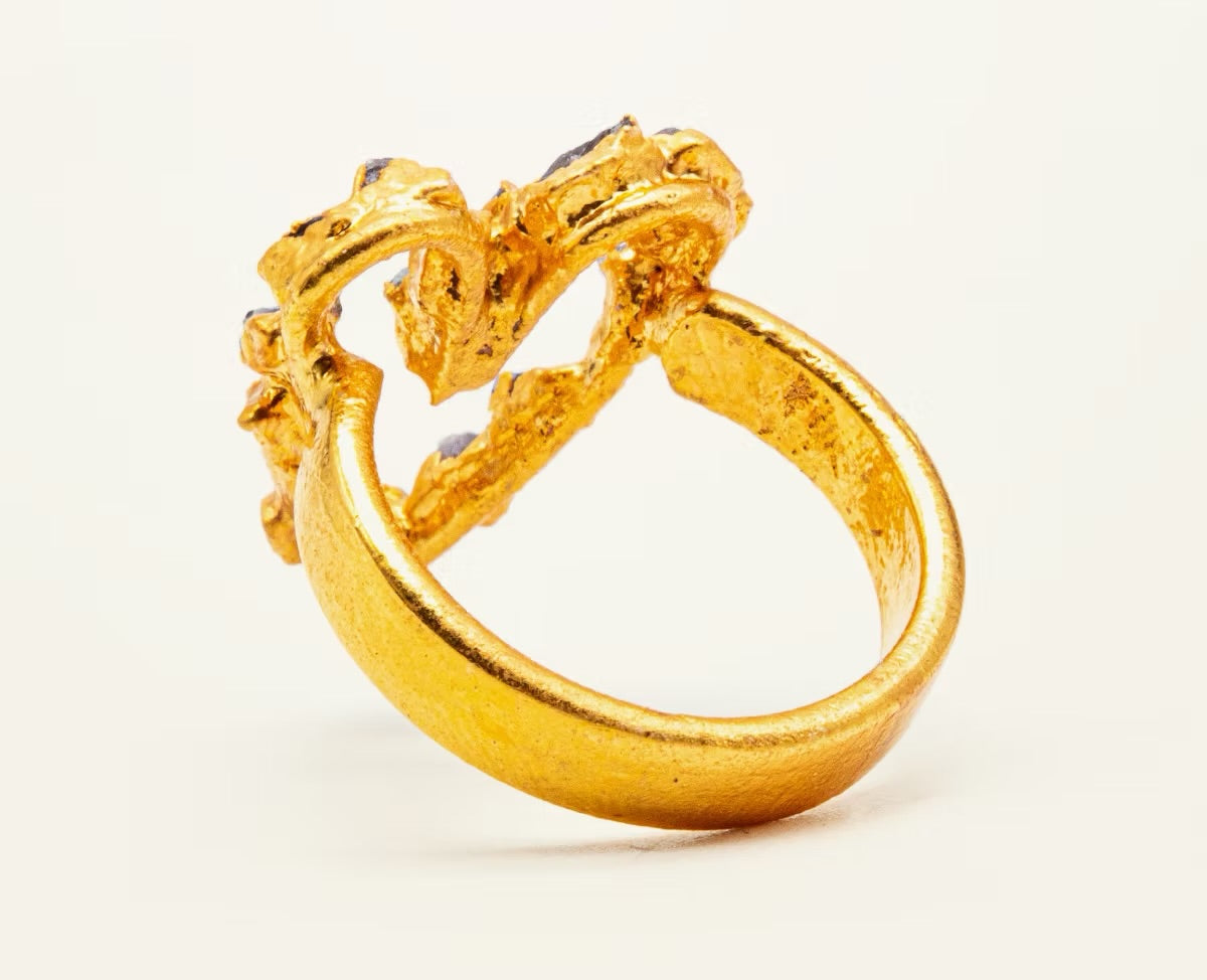 Anillo corazón amatista- L'AMOUR Collection