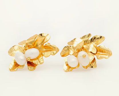 Topos Hoja doble y 2 perlas