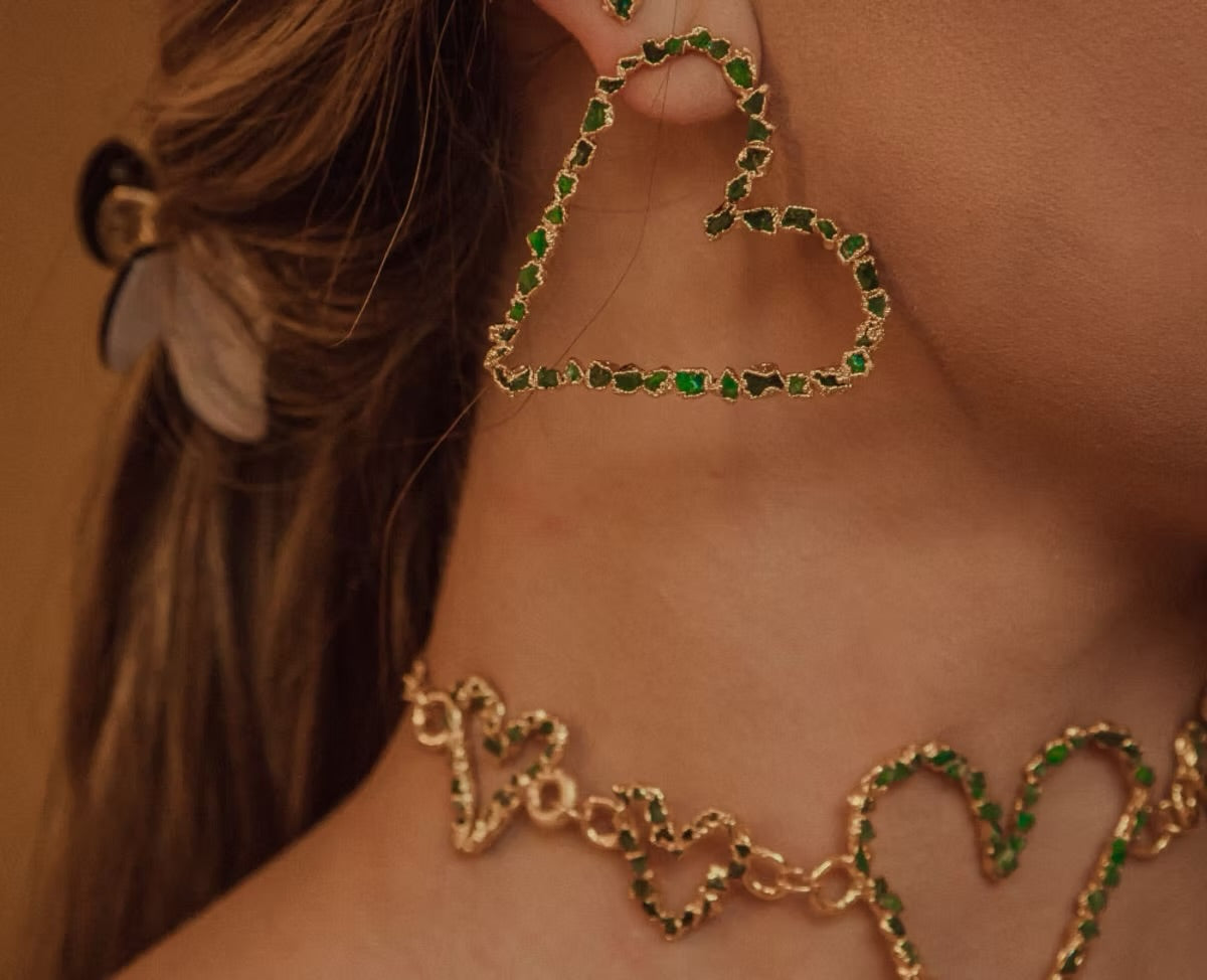 Emerald Heart Choker - L'AMOUR Collection