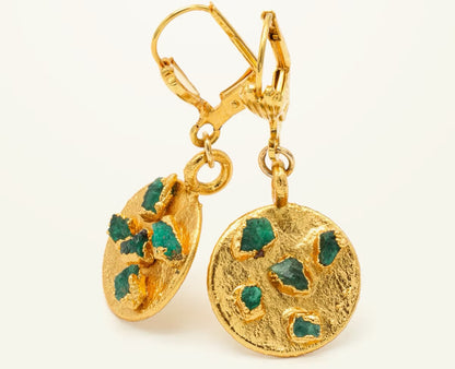 FUSION emerald mosaic earring