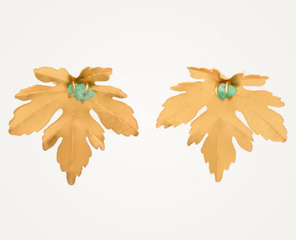 Topo hoja de otoño 3 cm esmeralda