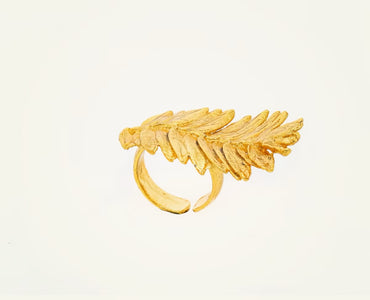 Anillo Hoja Pino Romerón - Naturaleza Viva Collection